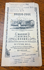 Vintage DURGIN PARK Market Dining Rooms Restaurant Menu - Boston, MA Supper Bill picture