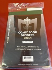 25ct Max Protection Comic Book Dividers with Innovative Flex Fold Tabs, Green picture