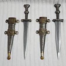 Set of 2 Denix Roman Daggers with Scabbards - Made in Spain - New 14 1/2