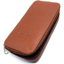 Parker Leather Zippered Travel Case for Safety Razor & Double Edge Blades picture