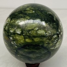 Natural Southern Jade Sphere Green Serpentine Crystal Ball Healing 2760g 6.08LB picture