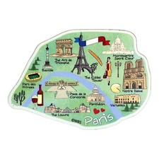 Paris France Decowood Jumbo Wood Fridge Magnet 3.75