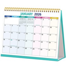 2026-2027 Desk Calendar Small Standing Flip Desktop Calendar Jan 2026-Dec 2027 picture