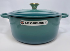 Le Creuset Signature Enameled Cast Iron Round Dutch Oven 7.25qt Riviera *NEW* picture