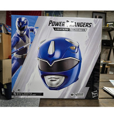 Hasbro Power Rangers Lightning Collection Blue Ranger Helmet with Stand picture