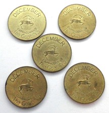 5x Samson London - December Capricornus The Goat Good Luck Zodiac Tokens. 1F3.5 picture