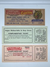 Vintage Circus Tickets Lot 1966–1973 Cristiani Wallace Beatty Cole Complimentary picture