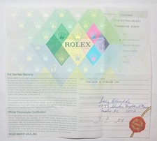 OEM Rolex 79174 Lady-Datejust Warranty Certificate Guarantee 2000s Y Serial picture
