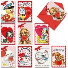 ​27 Pcs Vintage Valentine'S Cards Animal Valentine'S Day Greeting Cards Colorful picture