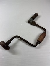 VTG Millers Falls 12” Bit Brace Hand Drill #1321 Made in USA Wood picture