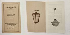 c1900 antique GILLINDER & SONS philadelphia pa GLASS SHADE catalog price list picture