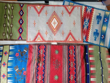 6 PC Vtg Tobacco FELT Navajo Native Indian Design Cigarette Cigar Rugs 8x5.5