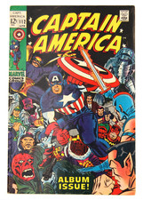 Captain America #112 Marvel Comics 1969 Kirby Lee Bucky FN Skull Hydra Avengers picture