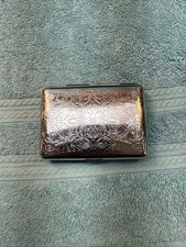 Curata Silver-Tone Scrolled Design Elastic Holder Cigarette/Card Case picture