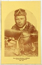 1977 Charles A Lindbergh 50th Anniversary Trans-Atlantic Flight MO Postcard Vtg picture