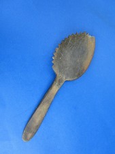 Antique Revolutionary War/Colonial Era Handmade Wooden Spoon w/ Serrated Edge picture
