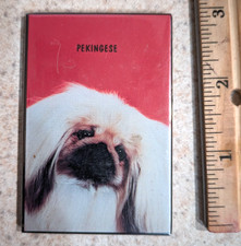 Vintage Pekingese Dog Breed REFRIGERATOR MAGNET Frdige SWIBCO 90s picture