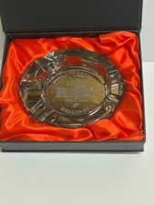 New Version 2 - RAW DARK SIDE GLASS BEVELED CRYSTAL ASHTRAY w/ Presentation Box picture