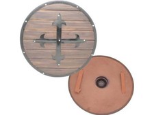 23'' Medieval Warrior Wooden Viking Shield Battle-Worn Shield & Wall Décor picture