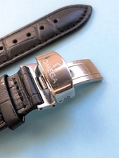 New Omega leather watch strap- 22 mm OMEGA SEAMASTER SPEEDMASTER Butterfly Clasp picture