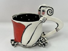 Eilene Sky Artist Tea Cup Mug Woman 1993 Studio Piece Porcelain Hand Painted picture