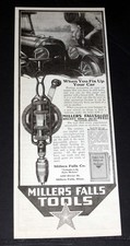 1920 OLD MAGAZINE PRINT AD, MILLERS FALLS TOOLS, BREAST DRILL, FIX UP YOUR CAR picture