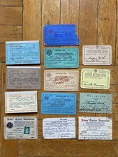 1910-1938 Actors Union Card Lot: SAG; IATSE Traveling Cards Vintage Ephemera picture