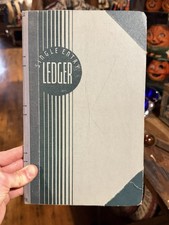 Vintage 1945 Hand Written Journal Ledger Book Records Antique picture