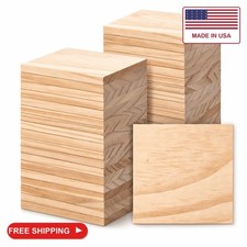FSWCCK 36 Pcs 3x3 Wood Squares, Smooth Wooden Blanks for Laser Engraving picture