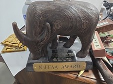 NaFFAA Award Trophy Carabao Figurine Filipino American Congress 2000 Las Vegas picture