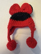 OB11 Obitsu 11 doll - Minnie Mouse knit hat with tassels - New picture