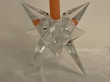 ROSENTHAL 9-Point Crystal Star Vintage Taper Candleholder 4”-5