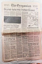 The Oregonian - Thus, July 12, 1979 - Skylab Indian Ocean   NEWSPAPER picture