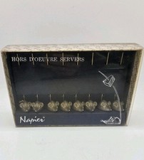 Vintage Napier Mouse Hors D'Oeuvre Servers Set of 8 Cocktail Picks Original Box picture