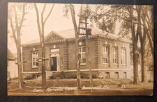 RPPC Brunswick Maine Curtis Memorial Library Photo Postcard circa 1910 picture