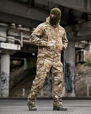 Tactical demi-season suit with fleece multicam, Military water-repellent 💛💙.. picture