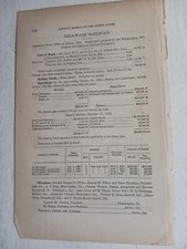 1875 Train Report DELAWARE RAILROAD Seaford Clayton Delmar Townsend DE  picture