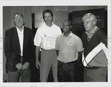 1991 Press Photo Basketball Hall of Fame Inductees Attend Press Conference picture