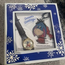 RARE 2005 Keepsake SII Eeyore Disney ladies watch and Eeyore chain Vintage picture