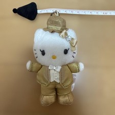 Extremely rare Takarazuka Revue Hello Kitty Gold Tuxedo Plush Toy Mascot Sanrio picture