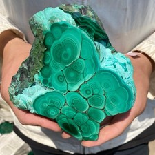 720g Beautiful Natural malachite crystal slice rough Gemstone Mineral specimen picture