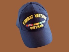 VIETNAM COMBAT VETERAN HAT OFFICIAL U.S MILITARY BALL CAP U.S.A MADE picture