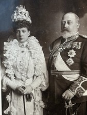 King Edward VII Queen Alexandra 1903 Ireland Lafayette RPPC Postcard 2861 picture