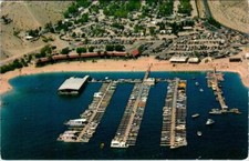 NV, Nevada  COTTONWOOD COVE RESORT & MARINA~Boat Docks BIRD'S EYE VIEW Postcard picture