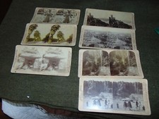 7 Antique Underwood Stereoscope Stereo View Cards US & World Site Ca Co Italy ++ picture