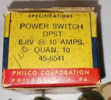 Vintage Radio TV Power Switch Lot of 10 D&M Philco Service Parts Box picture