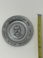 Grover Cleveland Commemorative Pewter Plate picture