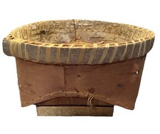 Vintage Handcrafted Birch Bark Basket Native American Rustic Lodge Country Decor picture