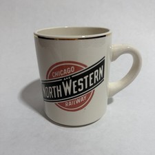 Vintage Chicago & North Western Railway Ceramic Coffee Mug Railroad Ceramics USA picture