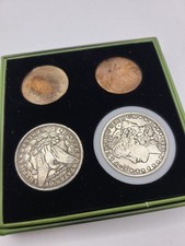 LCC (Black) Coin Set by N2G magic tricks w/ 2x Morgan & 2x 
